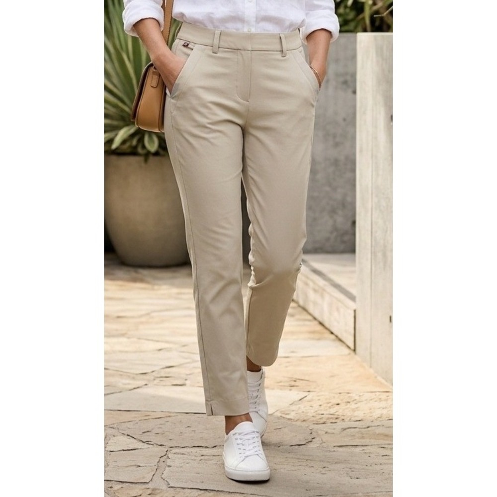 KJUS Slim Fit Golf Pants Leggings Women's 36S Beige Stretch Performance Trousers